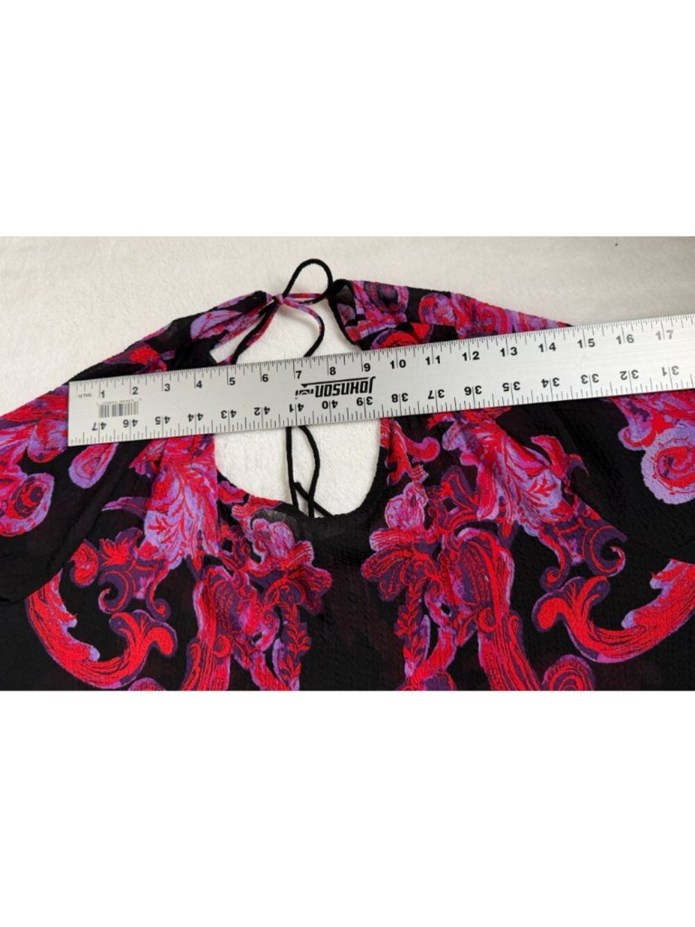 Intimately Free People Symphony Sheer Tunic Dress Paisley Bell Sleeve Large - Picture 6 of 8